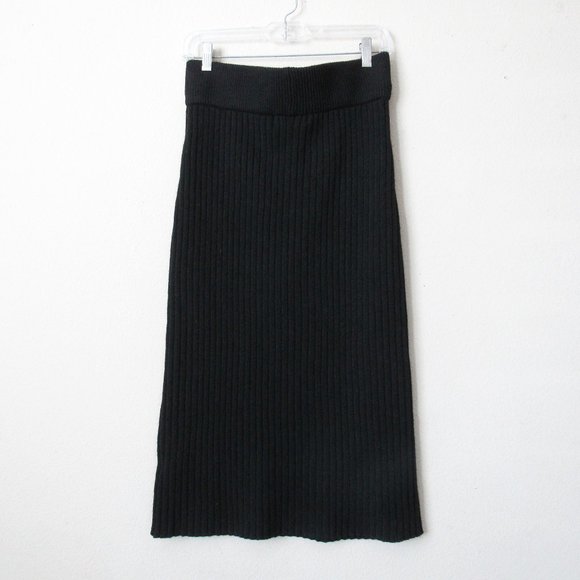 Republic Dresses & Skirts - Essential Stretch Knit Midi Skirt in Chic Black Size-M